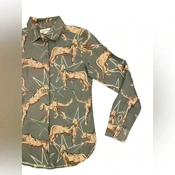 LAS SUREÑAS SHIRT LEOPARD STAR GREEN - Picture 4 of 10